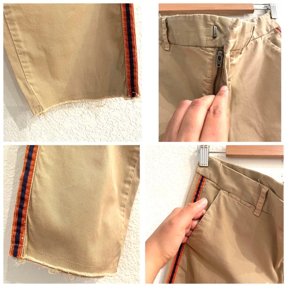 Nili Lotan East Hampton Desert Sand Cropped Side Stripe Tape Pant Size 2 - Picture 11 of 13